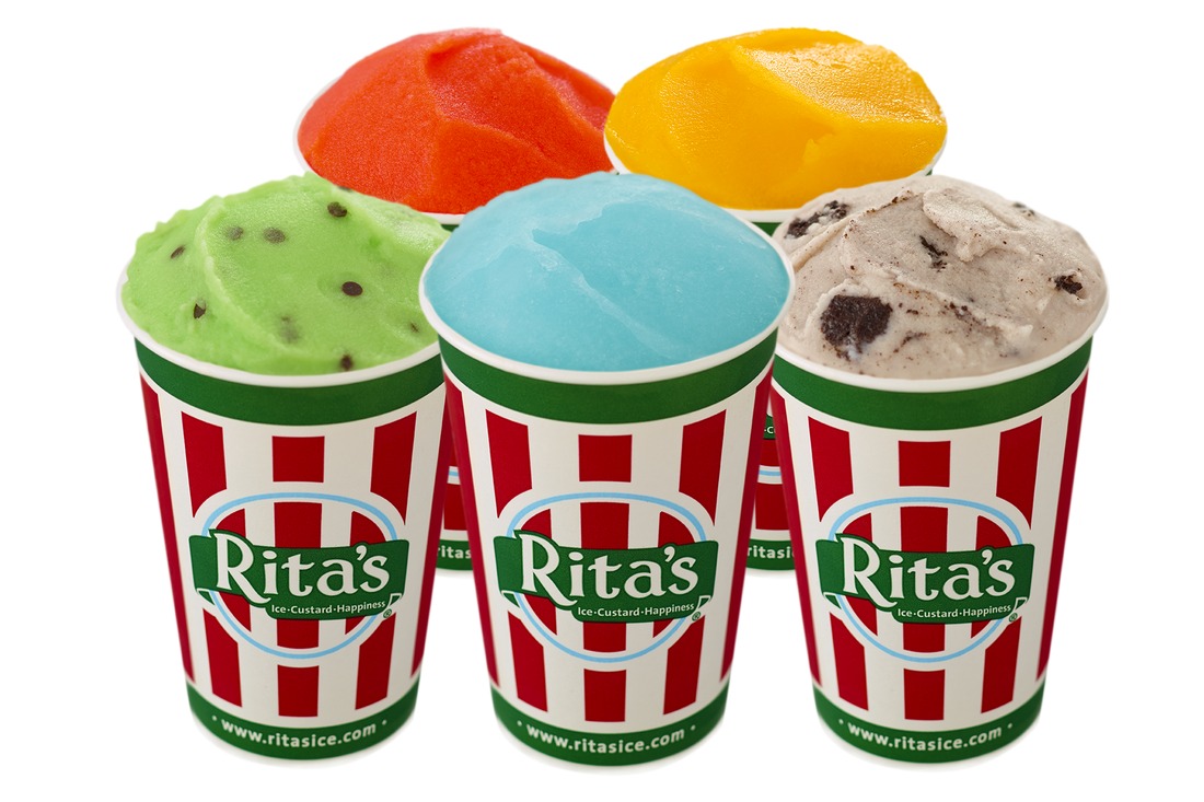 Rita’s Italian ice cups in assorted flavors